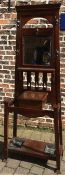 Art Nouveau mahogany hall stand H191cm W76cm