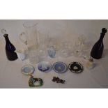 Various glassware,