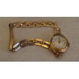 9ct gold (body only) Perona ladies wristwatch