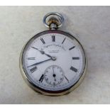 J G Graves Sheffield 'The Express English Lever' silver pocket watch Chester 1902