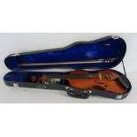 Cased Stentor violin with bow