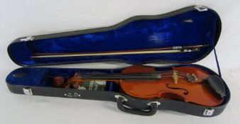 Cased Stentor violin with bow