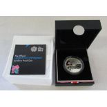 2012 Royal Mint official 2012 Paralympic £5 silver proof coin