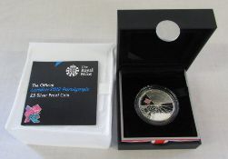 2012 Royal Mint official 2012 Paralympic £5 silver proof coin