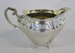 Silver cream jug Sheffield hallmark (possibly 1909) weight 5.