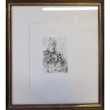 Salvador Dali etching entitled 'Cervantes' published by Templeton & Rawlings Ltd 1968 47 cm x 52 cm