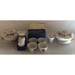 Royal Worcester Evesham pattern tableware including 2 tureens, 4 ramekins,