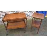 Oak trolley and a cabinet