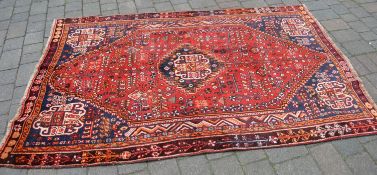 Old Persian Qashqai tribal rug,