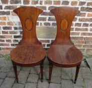 Pair of Victorian hall chairs