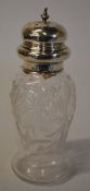 Silver topped sugar shaker,