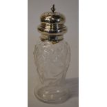 Silver topped sugar shaker,