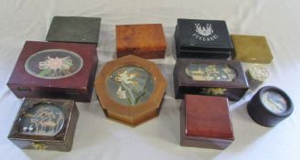 Selection of jewellery boxes