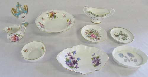 Various ceramics inc Royal Crown Derby, Crown Staffordshire, Wedgwood, Coalport,