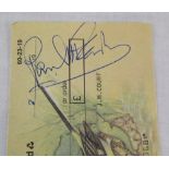 Handsigned autograph of Paul McCartney signed on a cheque book (from 1980) (autograph obtained when