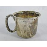 Silver Christening cup Birmingham 1914 weight 1.
