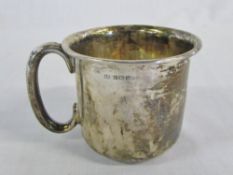 Silver Christening cup Birmingham 1914 weight 1.