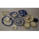 Various ceramics including blue & white