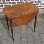 Small oval Georgian Pembroke table with false drawers