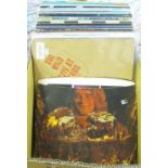 Box of approximately 45 LPs including Pink Floyd, The Who, The Moody Blues,