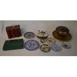 Various ceramics, silver plate,