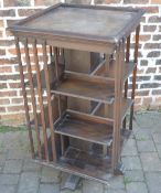 Large Edwardian revolving bookcase AF