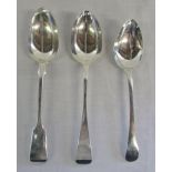 2 silver serving spoons London 1860 & 1871 weight 4.