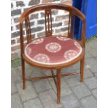 Oval inlaid Edwardian chair