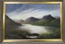 Oil on canvas of Skye by P Davison 88 cm x 60 cm