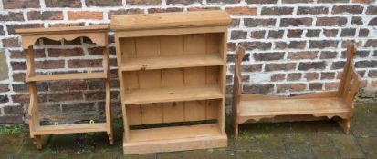 Various pine shelves