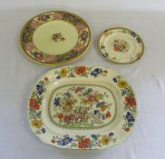 Masons meat dish and plate & a Royal Venton ware cabinet plate