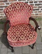 Victorian/Edwardian open armchair