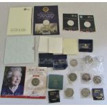 Various crown coins & £5 coin collectors coins etc