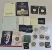 Various crown coins & £5 coin collectors coins etc