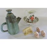 Various ceramics inc Old Foley Eastern Glory small jug and bowl,