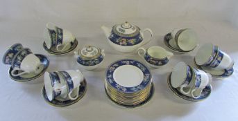 Wedgwood Blue Siam part tea service approximately 40 pieces