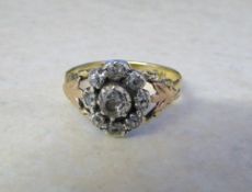 18ct gold diamond ring with approximately 0.75 ct in total (marked 18ct) size P total weight 3.
