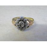 18ct gold diamond ring with approximately 0.75 ct in total (marked 18ct) size P total weight 3.