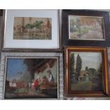 Assorted oil paintings etc