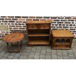 Oak coffee table with barley twist legs,