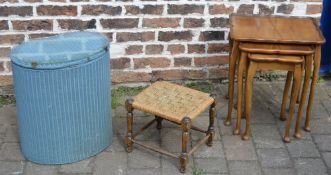 Lloyd Loom linen basket,