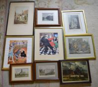 Approx 9 framed prints