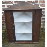 Oak corner cupboard,