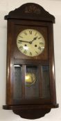 1930's oak case wall clock