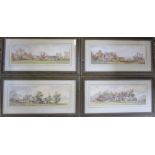 Set of 4 landscape prints by D Keith Johnson 59 cm x 31 cm