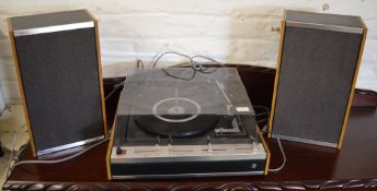 Bush turntable with pair of speakers