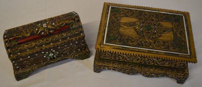 2 ornate jewellery boxes