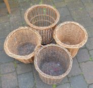 4 wicker bins