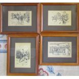 Set of 4 horse related prints 36 cm x 29 cm