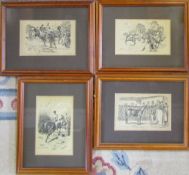 Set of 4 horse related prints 36 cm x 29 cm